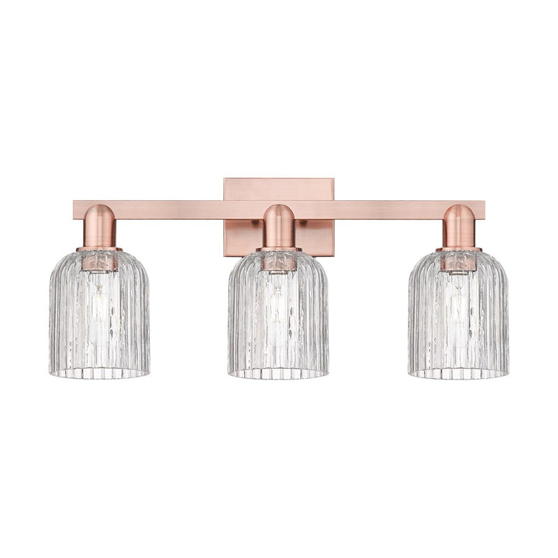 Innovations Bridal Veil 3Lt 24" Bath Light, Copper/Clear