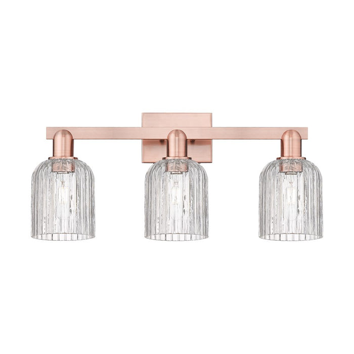 Innovations Bridal Veil 3Lt 24" Bath Light, Copper/Clear
