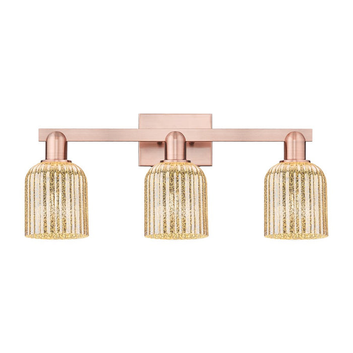 Innovations Bridal Veil 3Lt 24" Bath Light, Copper/Mercury