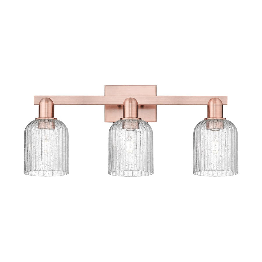 Innovations Bridal Veil 3Lt 24" Bath Light, Copper/Seedy - 716-3W-AC-G559-5SDY