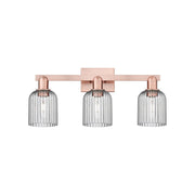 Innovations Bridal Veil 3Lt 24" Bath Light, Copper/Smoke - 716-3W-AC-G559-5SM
