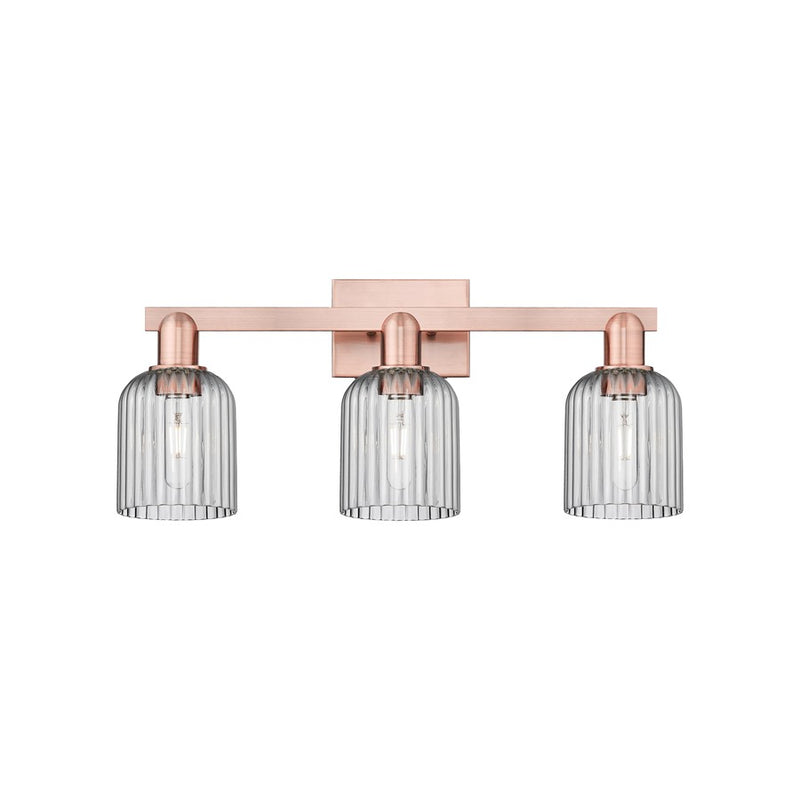 Innovations Bridal Veil 3Lt 24" Bath Light, Copper/Smoke - 716-3W-AC-G559-5SM