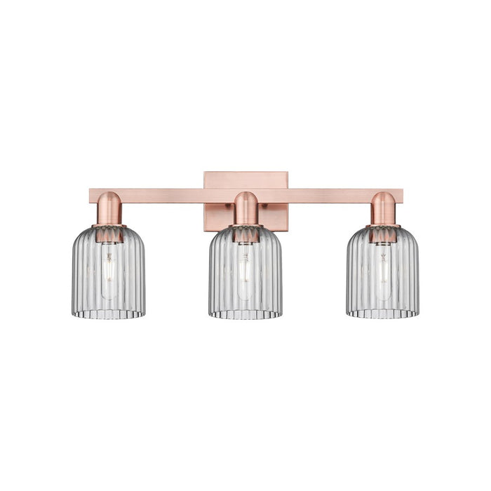 Innovations Bridal Veil 3Lt 24" Bath Light, Copper/Smoke - 716-3W-AC-G559-5SM