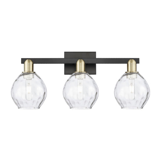 Innovations Waverly 25in 3-Light Bath Vanity Light | Industrial Black Antique Brass and Clear Glass | Bathroom Vanity | 25 x 10.25 | Model 716-3W-BAB-G362