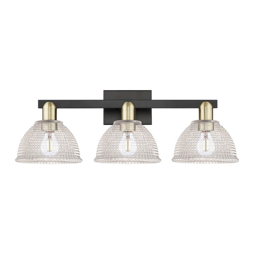 Innovations Arietta 27in 3-Light Bath Vanity Light | Industrial Black Antique Brass and Clear Glass | Bathroom Vanity | 27 x 9.75 | Model 716-3W-BAB-G422