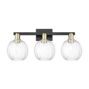 Innovations Preston 3Lt 26" Globe Bath, Black Brass/Clear - 716-3W-BAB-G458-7CL