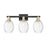 Innovations Preston 3Lt 26" Bell Bath, Black Brass/Clear - 716-3W-BAB-G459-6CL