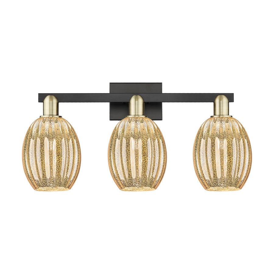 Innovations Preston 3Lt 26" Bell Bath, Black Brass/Mercury - 716-3W-BAB-G459-6ME