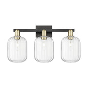 Innovations Preston 3Lt 26" Jar Bath, Black Brass/Clear - 716-3W-BAB-G460-7CL