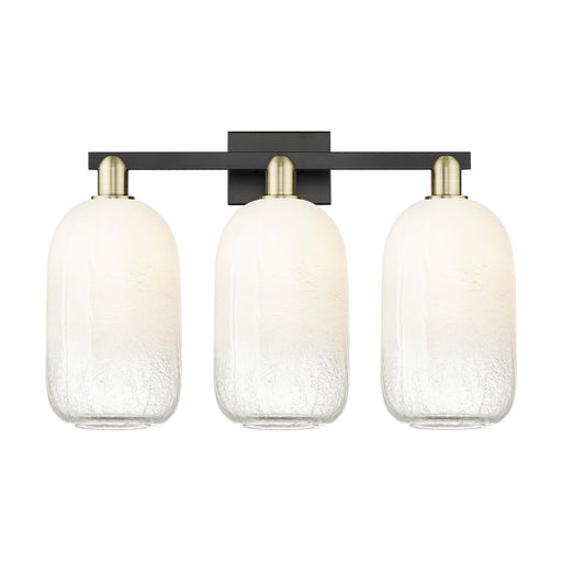 Innovations Brookhaven Cloche 26in 3-Light Bath Vanity Light | Industrial Black Antique Brass and Opal Glass | Bathroom Vanity | Model 716-3W-BAB-G482-7OP