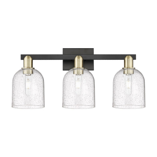 Innovations Bella 25in 3-Light Bath Vanity Light | Industrial Black Antique Brass and Seedy Glass | Bathroom Vanity | 24.5 x | Model 716-3W-BAB-G558-6SDY