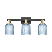 Innovations Bridal Veil 3Lt 24" Bath, Black Brass/Blue - 716-3W-BAB-G559-5BL