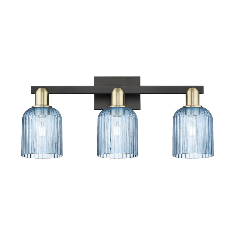 Innovations Bridal Veil 3Lt 24" Bath, Black Brass/Blue - 716-3W-BAB-G559-5BL