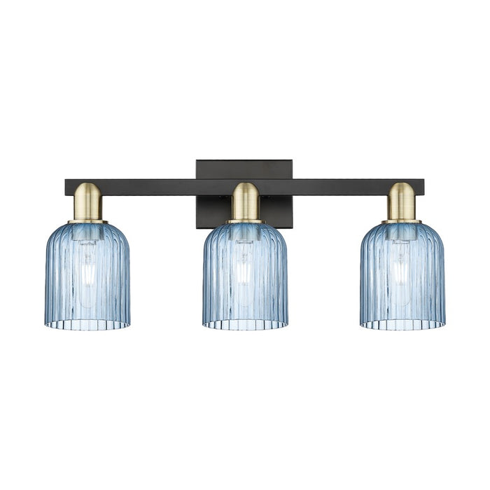 Innovations Bridal Veil 3Lt 24" Bath, Black Brass/Blue - 716-3W-BAB-G559-5BL