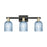 Innovations Bridal Veil 3Lt 24" Bath, Black Brass/Blue
