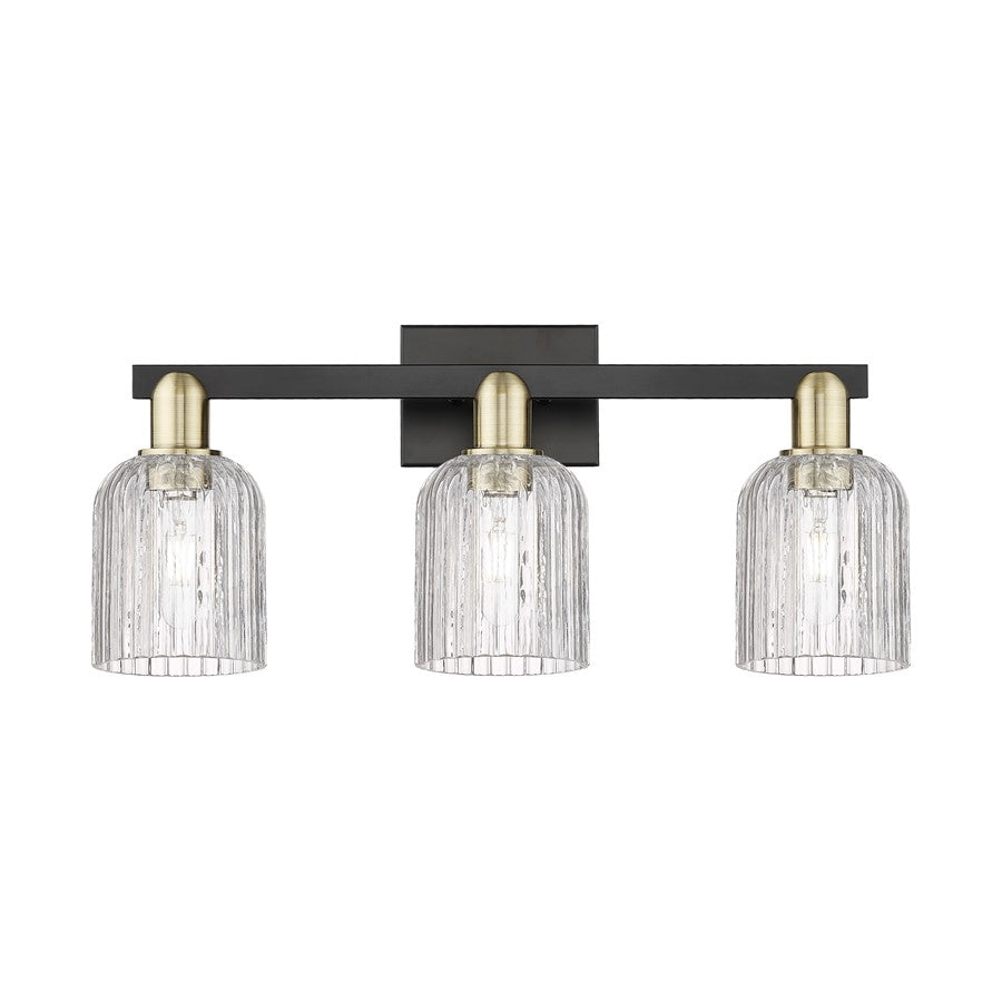 Innovations Bridal Veil 3Lt 24" Bath, Black Brass/Clear - 716-3W-BAB-G559-5CL
