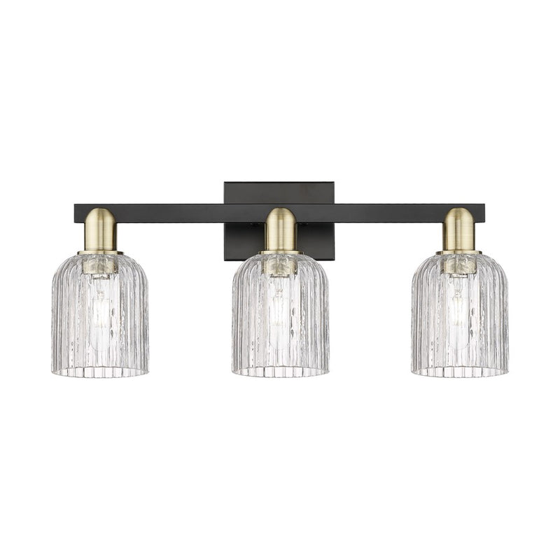 Innovations Bridal Veil 3Lt 24" Bath, Black Brass/Clear
