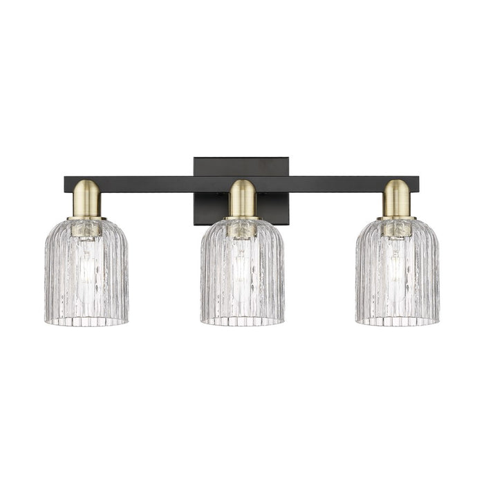 Innovations Bridal Veil 3Lt 24" Bath, Black Brass/Clear