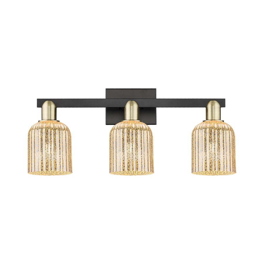 Innovations Bridal Veil 3Lt 24" Bath, Black Brass/Mercury - 716-3W-BAB-G559-5ME