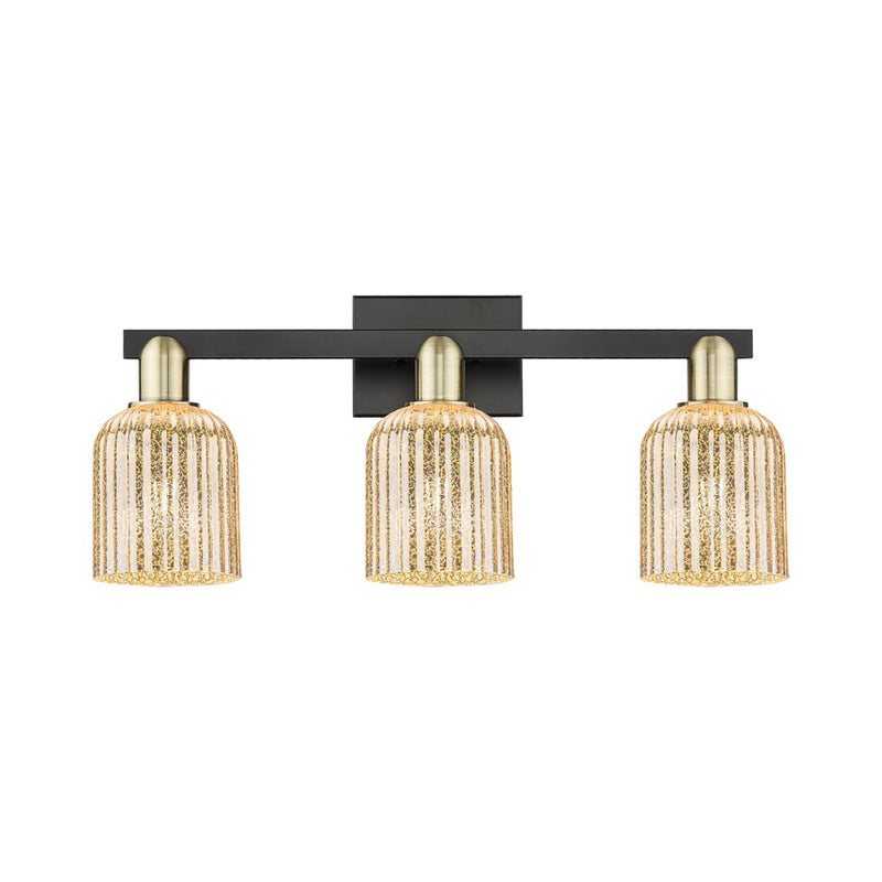 Innovations Bridal Veil 3Lt 24" Bath, Black Brass/Mercury
