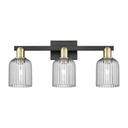 Innovations Bridal Veil 3Lt 24" Bath, Black Brass/Smoke - 716-3W-BAB-G559-5SM