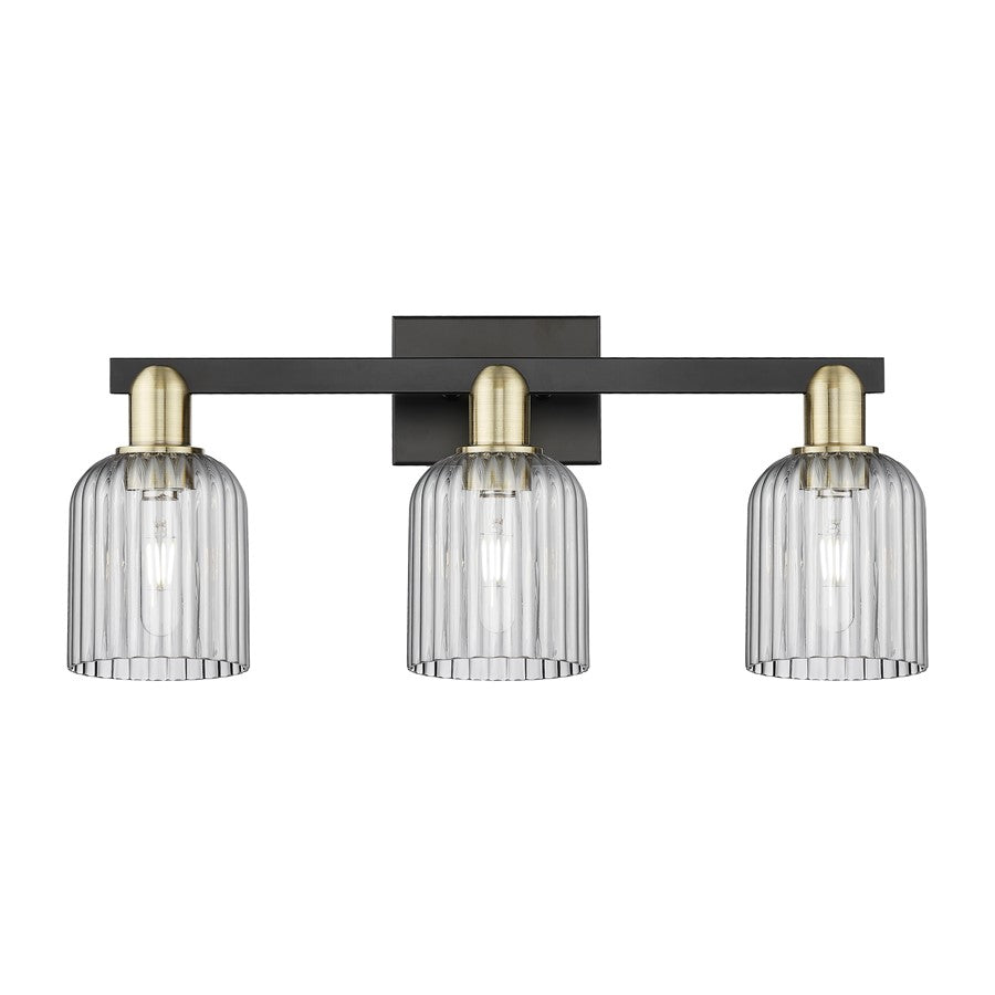 Innovations Bridal Veil 3Lt 24" Bath, Black Brass/Smoke - 716-3W-BAB-G559-5SM