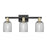 Innovations Bridal Veil 3Lt 24" Bath, Black Brass/Smoke