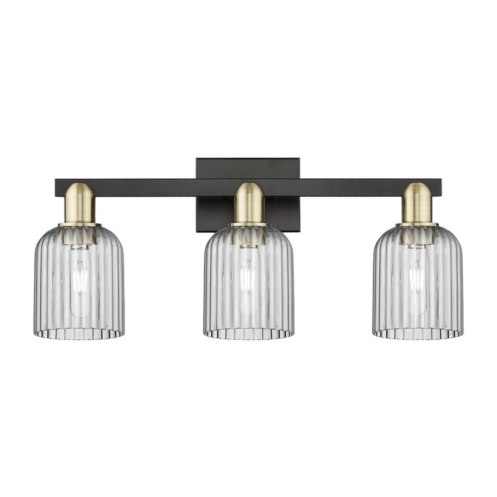 Innovations Bridal Veil 3Lt 24" Bath, Black Brass/Smoke