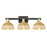 Innovations NB Dome 3Lt 26" Bath, BKBS/Nat - 716-3W-BAB-NBD2-75-NAT