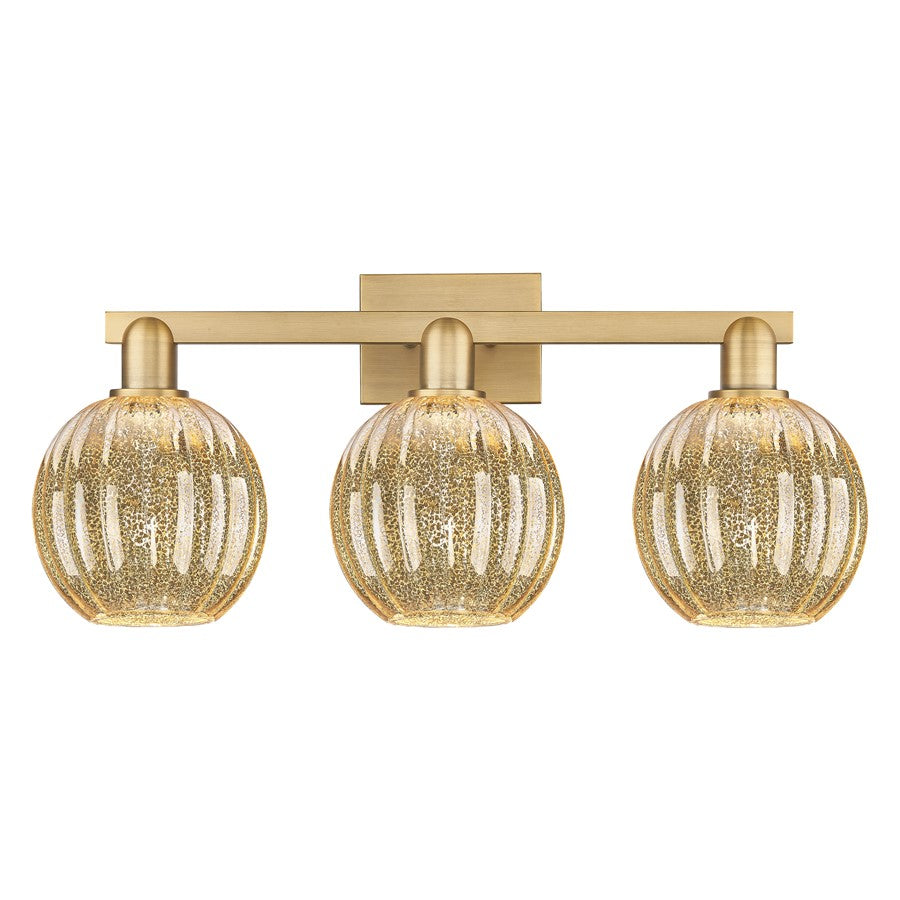 Innovations Preston 3Lt 26" Globe Bath, BB/Mercury - 716-3W-BB-G458-7ME