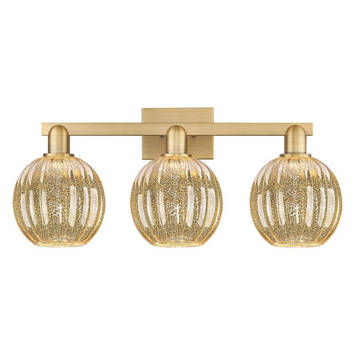 Innovations Preston 3Lt 26" Globe Bath, Brushed Brass/Mercury