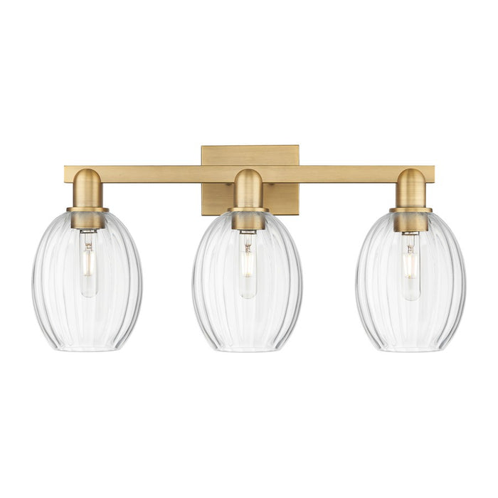 Innovations Preston 3Lt 26" Bell Bath, Brushed Brass/Clear - 716-3W-BB-G459-6CL