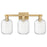 Innovations Preston 3Lt 26" Jar Bath, Brushed Brass/Clear - 716-3W-BB-G460-7CL