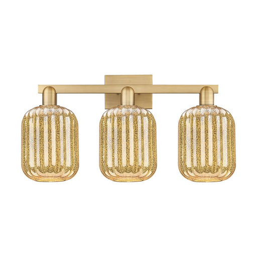 Innovations Preston 3Lt 26" Jar Bath, Brushed Brass/Mercury - 716-3W-BB-G460-7ME