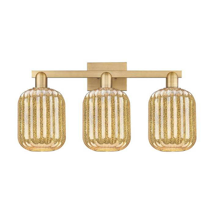 Innovations Preston 3Lt 26" Jar Bath, Brushed Brass/Mercury - 716-3W-BB-G460-7ME