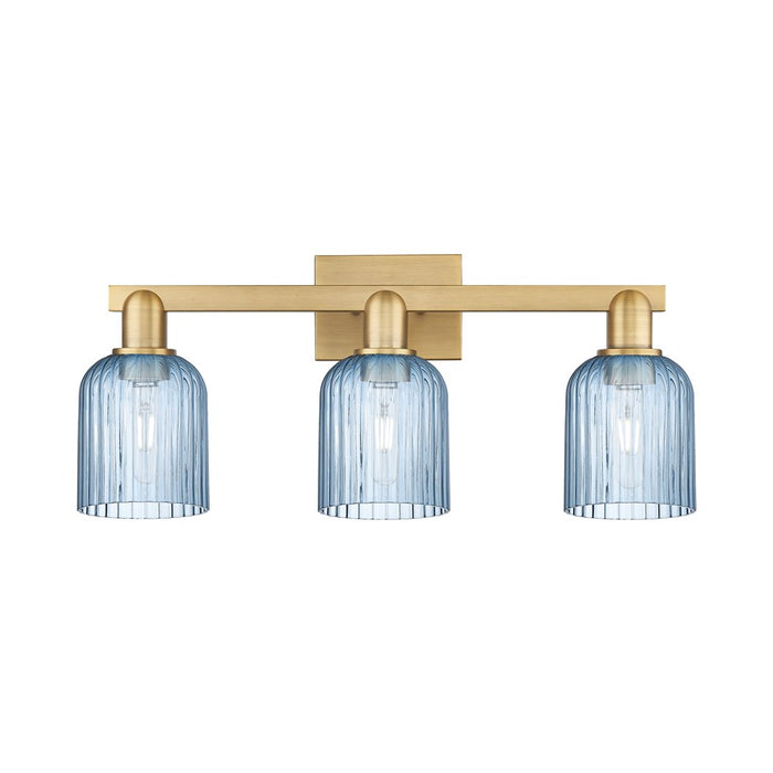 Innovations Bridal Veil 3Lt 24" Bath, Brushed Brass/Blue - 716-3W-BB-G559-5BL