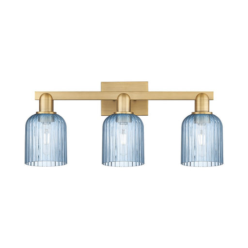 Innovations Bridal Veil 3Lt 24" Bath, Brushed Brass/Blue