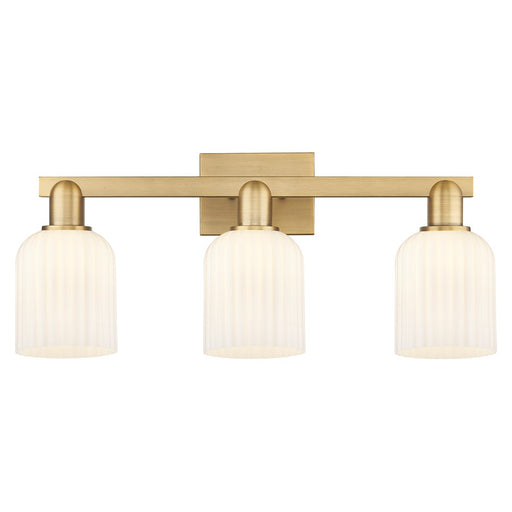 Innovations Bridal Veil 3Lt 24" Bath, Brushed Brass/White
