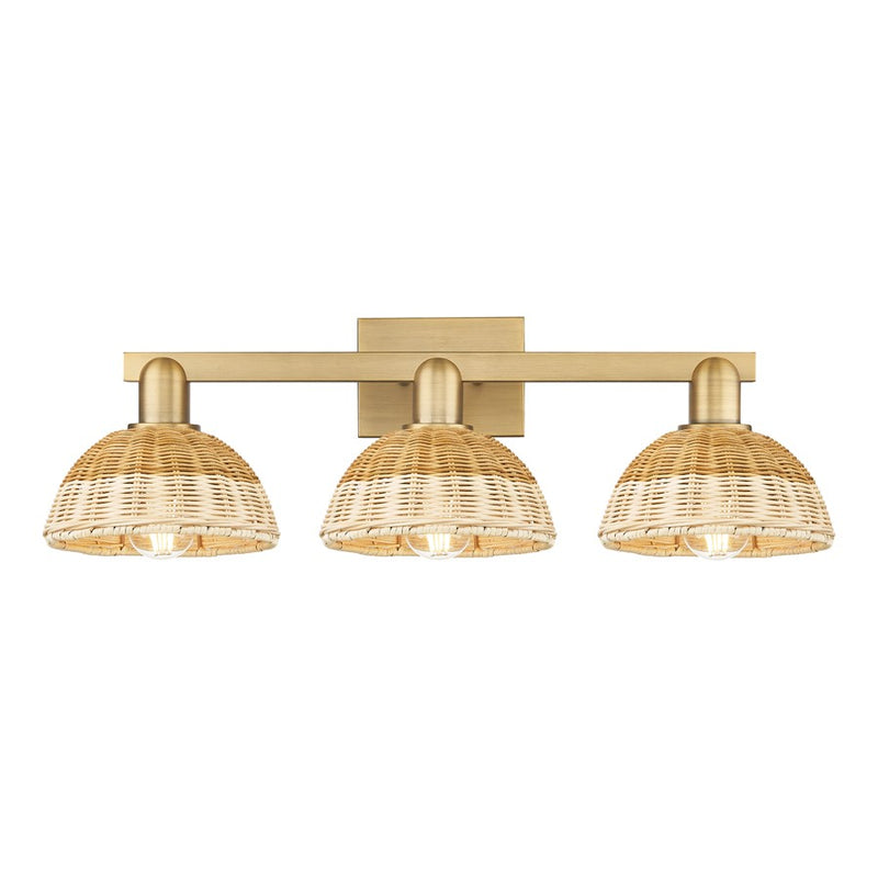 Innovations Natural Ballston Dome 3Lt 26" Bath/Brushed Brass/NF