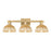 Innovations Natural Ballston Dome 3Lt 26" Bath/Brushed Brass/NF