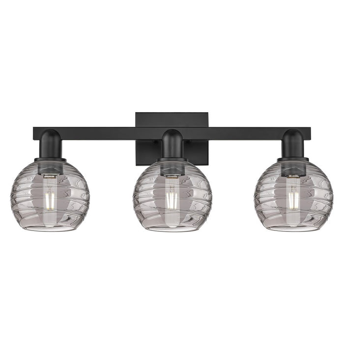 Innovations Athens 3Lt 26" Bath Vanity Light, Black/Smoke - 716-3W-BK-G1213-6SM