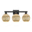 Innovations Preston 3Lt 26" Globe Bath Light, Black/Mercury