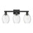 Innovations Preston 3Lt 26" Bell Bath Light, Black/Clear