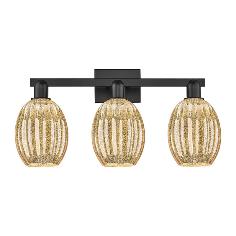 Innovations Preston 3Lt 26" Bell Bath Light, Black/Mercury - 716-3W-BK-G459-6ME