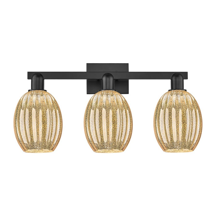 Innovations Preston 3Lt 26" Bell Bath Light, Black/Mercury - 716-3W-BK-G459-6ME