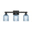 Innovations Bridal Veil 3Lt 24" Bath Light, Black/Blue - 716-3W-BK-G559-5BL