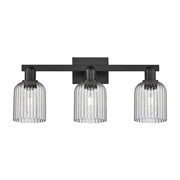 Innovations Bridal Veil 3Lt 24" Bath Light, Black/Smoke - 716-3W-BK-G559-5SM