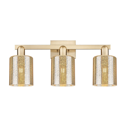 Innovations Cobbleskill 24in 3-Light Bath Vanity Light | Industrial Champagne Bronze Steel and Mercury Glass | Bathroom Vanity & | Model 716-3W-CB-G116