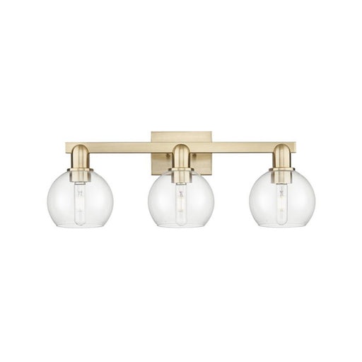 Innovations Athens 25in 3-Light Bath Vanity Light | Industrial Champagne Bronze Steel and Clear Glass | Bathroom Vanity | 24.88 x | Model 716-3W-CB-G122-6