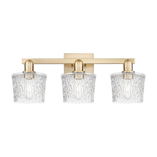 Innovations Niagara 26in 3-Light Bath Vanity Light | Industrial Champagne Bronze Steel and Clear Glass | Bathroom Vanity | 25.5 x | Model 716-3W-CB-G402